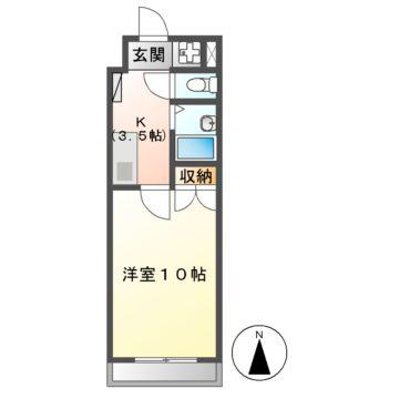 グランドハイツ豊山I(1K/2階)の間取り写真