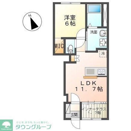 ZAKURO(1LDK/1階)の間取り写真