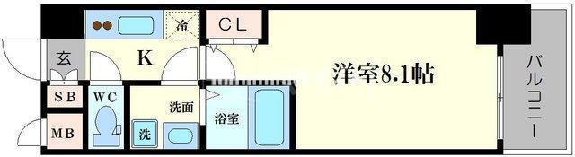 LC本町東(1K/5階)の間取り写真