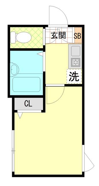 F-SQUARE(1K/1階)の間取り写真