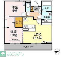 GREEN LINKS(2LDK/3階)の間取り写真