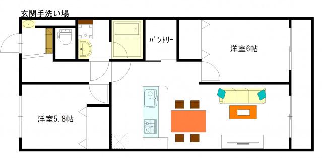 ALIVE牛田 (2LDK/4階)の間取り写真
