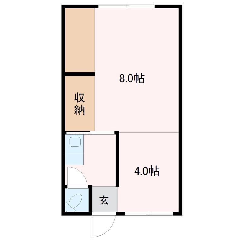 石井荘(2K/2階)の間取り写真
