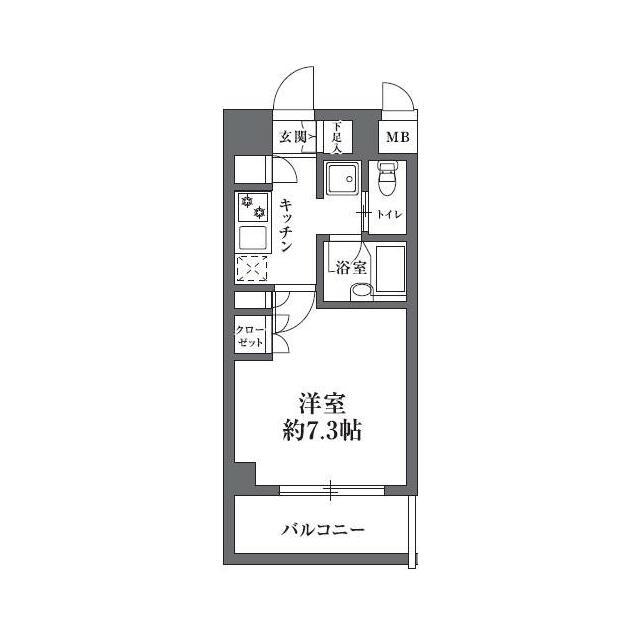 HF駒沢公園レジデンス(1K/1階)の間取り写真