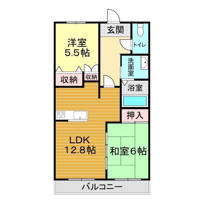 アドバンス21ベイスクエアコンコルディア(2LDK/7階)の間取り写真