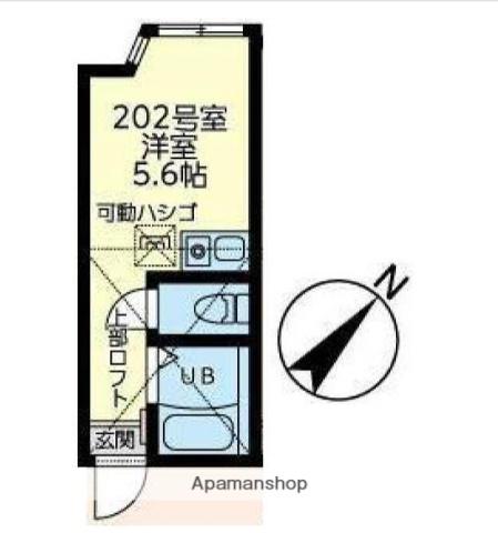 ユナイト黄金町ロザンナの杜(ワンルーム/2階)の間取り写真