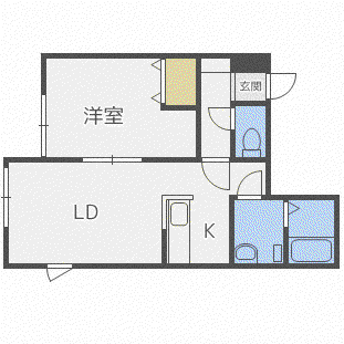 ノアンコート(1LDK/2階)の間取り写真