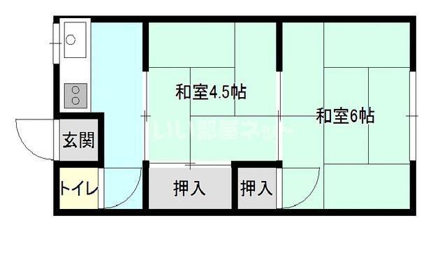 谷口アパート(2K/1階)の間取り写真