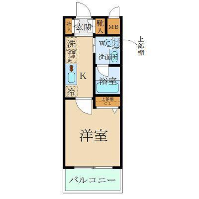 L-FLAT大宮アヴィニティ-(1K/4階)の間取り写真