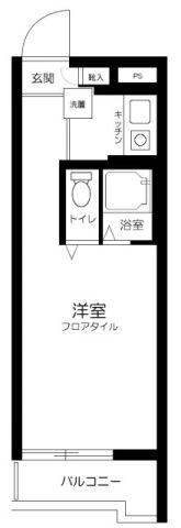 ラ・レジダンス・ド・エスパリエ(ワンルーム/2階)の間取り写真