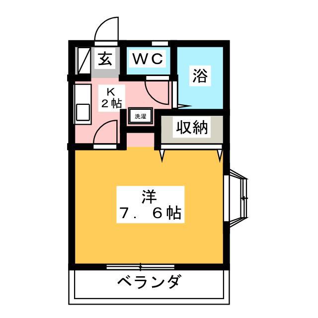 友ビル6号(1K/3階)の間取り写真