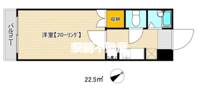 ロワールハイツ(1K/2階)の間取り写真