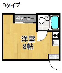 ヴェルナール(ワンルーム/1階)の間取り写真