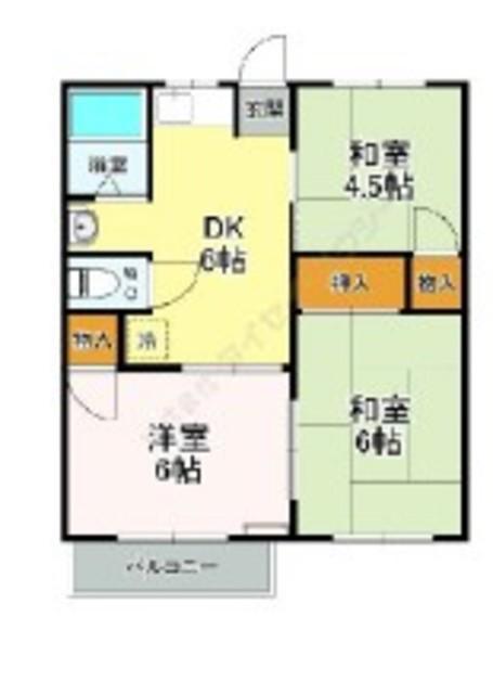 ファミール清水(3DK/2階)の間取り写真