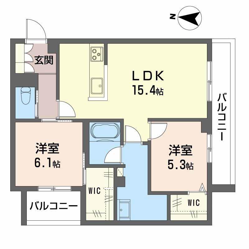 ガーデンコート(2LDK/3階)の間取り写真