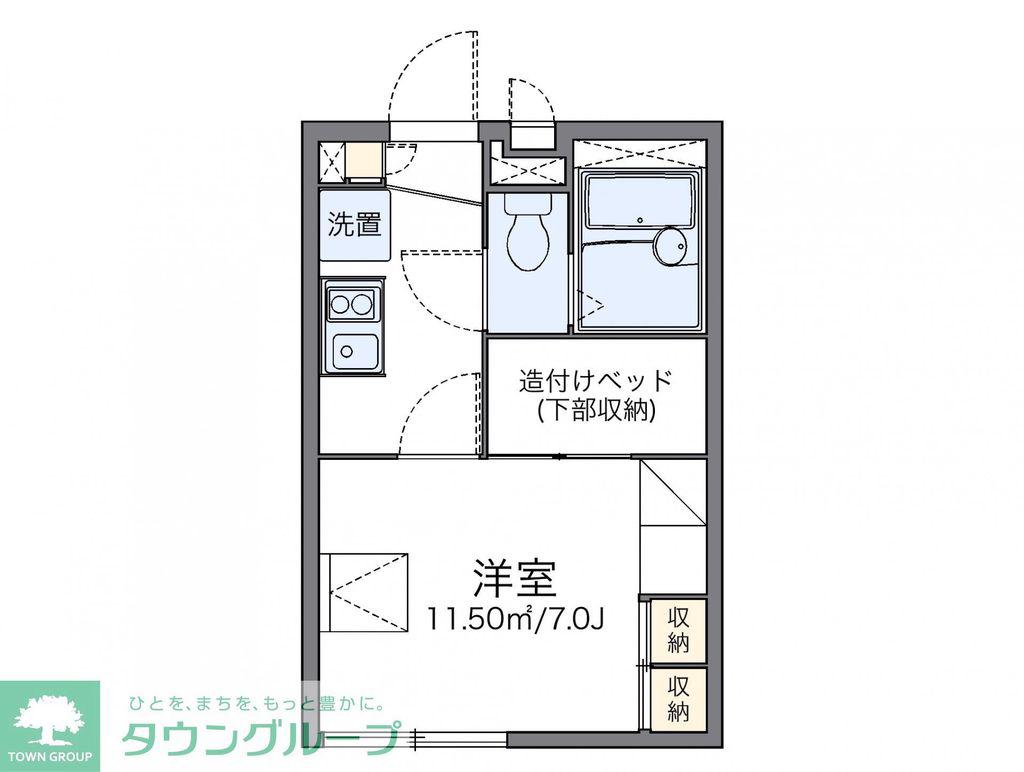 レオパレスシオン(1K/2階)の間取り写真