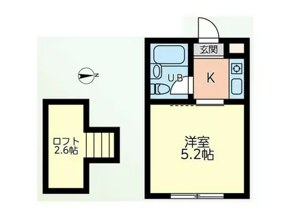 シャルムTUNODA(ワンルーム/2階)の間取り写真