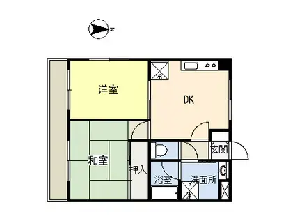 コージー桜(2DK/3階)の間取り写真