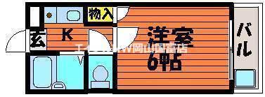 サンハウス(1K/1階)の間取り写真