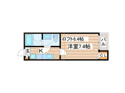 F`S-STYLE(1K/1階)の間取り写真