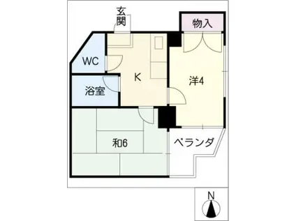 レジデンスじんぐう(2K/5階)の間取り写真