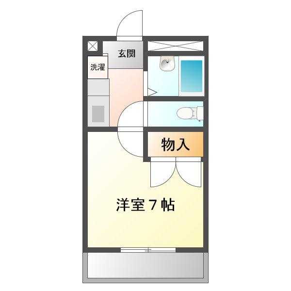 MUSE(1K/1階)の間取り写真