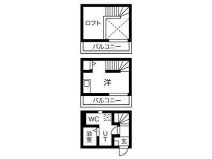 ARMYI(ワンルーム/1階)の間取り写真