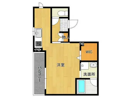 LIEBE万博(1K/2階)の間取り写真