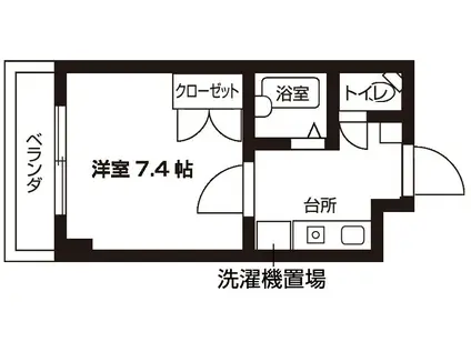ウイステリア新瑞(1K/5階)の間取り写真