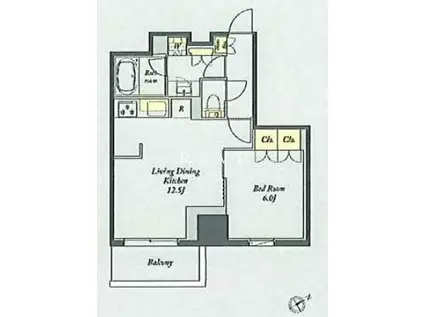 プライムメゾン湯島(1LDK/2階)の間取り写真