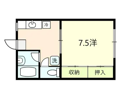 ハイツ立石(1K/2階)の間取り写真