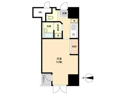 イーストン榴岡(1K/7階)の間取り写真