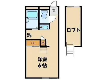 レオパレス光壱番館(1K/1階)の間取り写真