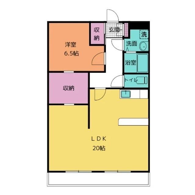 ストークハウス長泉A(1LDK/4階)の間取り写真