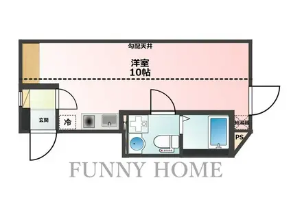 GLANZ千歳台(ワンルーム/5階)の間取り写真