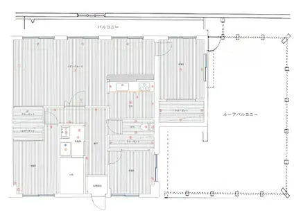ジェムシティ幸(3LDK/13階)の間取り写真