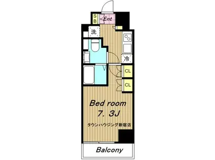 レジディア笹塚II(1K/5階)の間取り写真