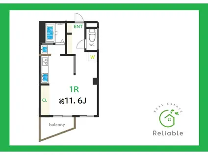 マルヨネマンション(ワンルーム/4階)の間取り写真