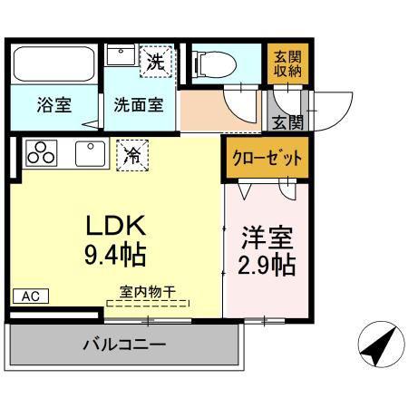 レスア柏崎I(1LDK/3階)の間取り写真