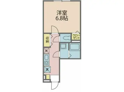 カインドネス八王子中央C棟(1K/3階)の間取り写真