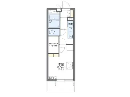 レオパレスイルニードIII(1K/2階)の間取り写真