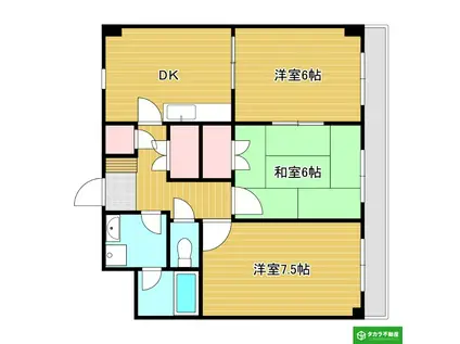 メゾン・ド・マーティ(3DK/3階)の間取り写真