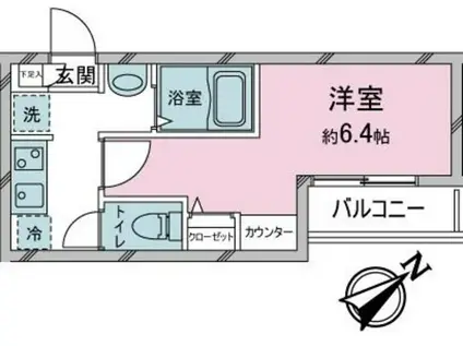 蕨市北町一丁目工事(1K/3階)の間取り写真