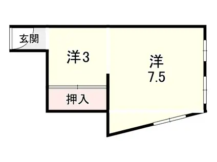 アルテ国香通(1K/2階)の間取り写真