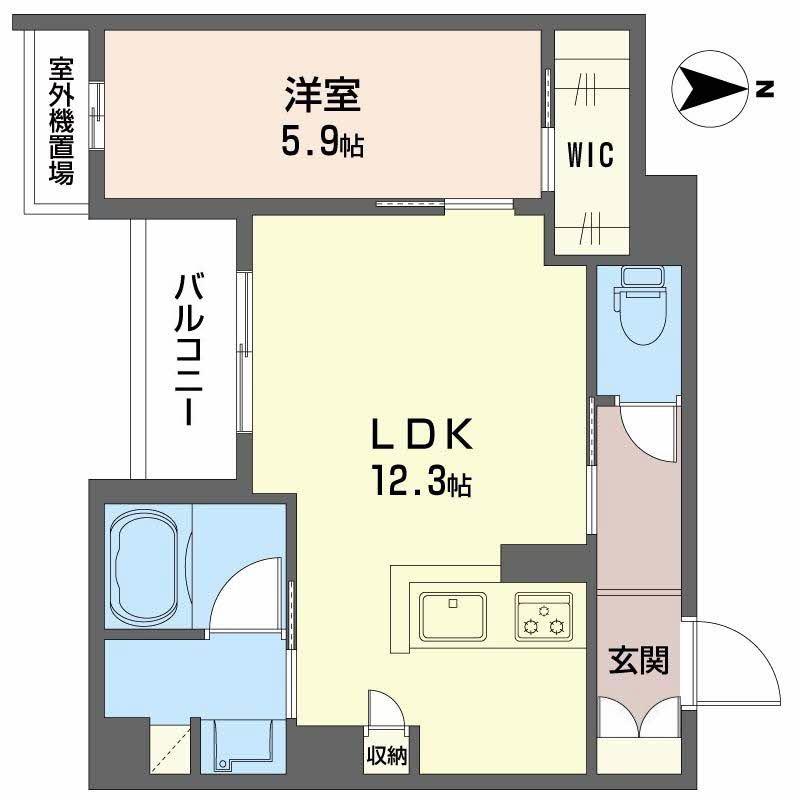 シャーメゾンエラブル 梅田北(1LDK/3階)の間取り写真