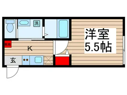 ROBOT HOME つくしが丘(1K/3階)の間取り写真