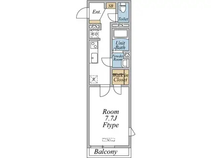 リブリ・西八王子II(1K/3階)の間取り写真