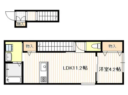 ブロギ―南栄(1LDK/2階)の間取り写真
