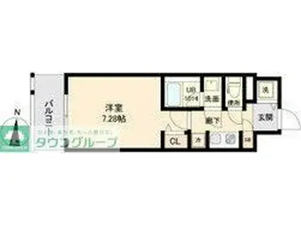 エス・キュート 丸の内(1K/15階)の間取り写真