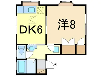 ACBエース(1DK/1階)の間取り写真